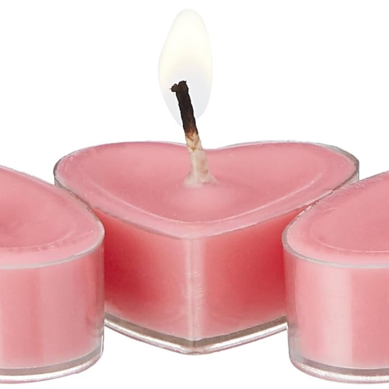 Wick-a-Roo - Heart Tealight Candles | Smokeless | No Residue | 4 Hours Burn Time (Set of 8, Rose) Wick-a-Roo - Heart Tealight Candles | Smokeless | No Residue | 4 Hours Burn Time (Set of 8, Rose)