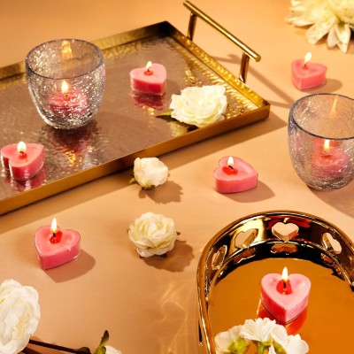 Wick-a-Roo - Heart Tealight Candles | Smokeless | No Residue | 4 Hours Burn Time (Set of 8, Rose) Wick-a-Roo - Heart Tealight Candles | Smokeless | No Residue | 4 Hours Burn Time (Set of 8, Rose)