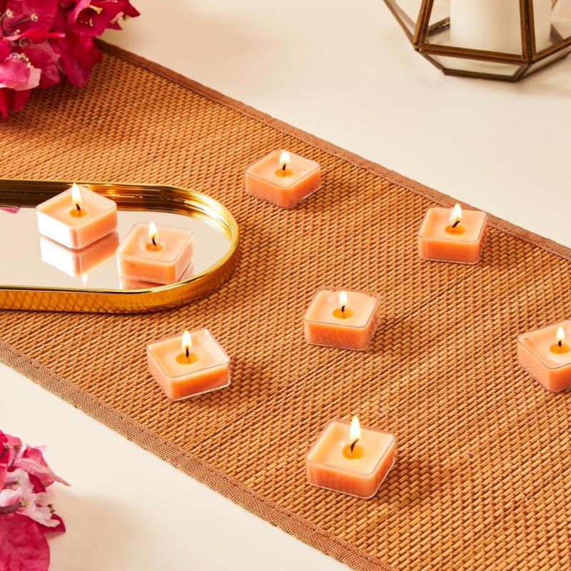 Wick-a-Roo - Heart Tealight Candles | Smokeless | No Residue | 4 Hours Burn Time (Set of 8, Rose) Wick-a-Roo - Heart Tealight Candles | Smokeless | No Residue | 4 Hours Burn Time (Set of 8, Rose)