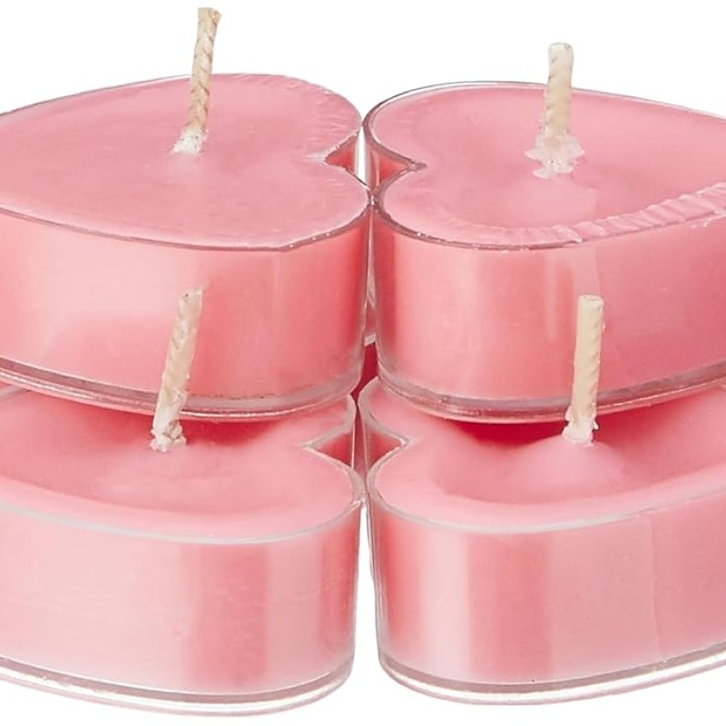 Wick-a-Roo - Heart Tealight Candles | Smokeless | No Residue | 4 Hours Burn Time (Set of 8, Rose) Wick-a-Roo - Heart Tealight Candles | Smokeless | No Residue | 4 Hours Burn Time (Set of 8, Rose)