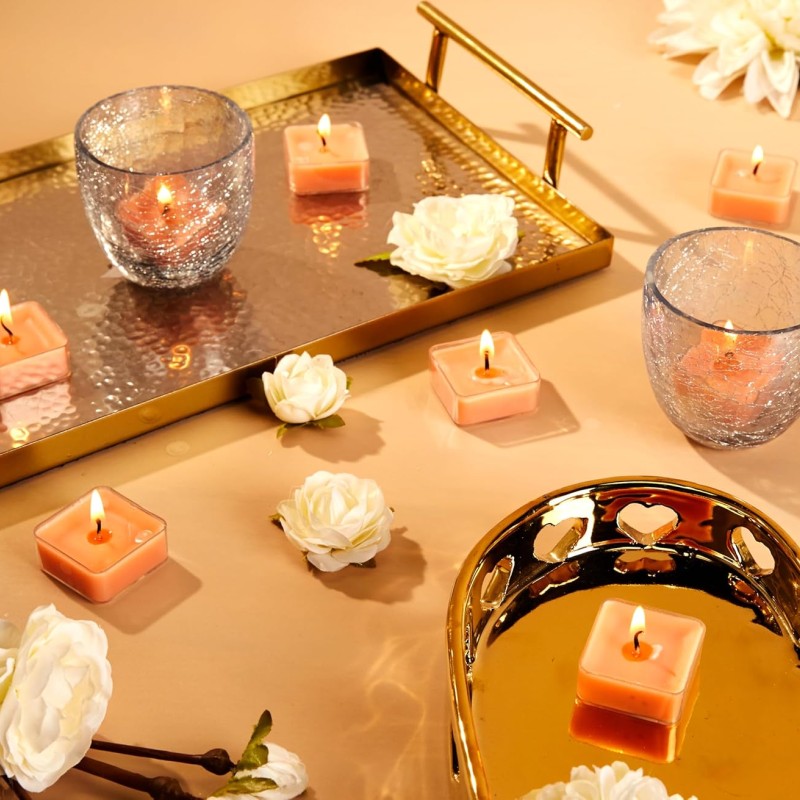 Wick-a-Roo - Heart Tealight Candles | Smokeless | No Residue | 4 Hours Burn Time (Set of 8, Rose) Wick-a-Roo - Heart Tealight Candles | Smokeless | No Residue | 4 Hours Burn Time (Set of 8, Rose)