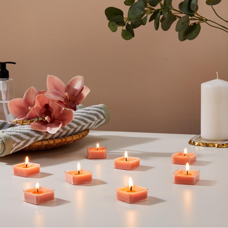 Wick-a-Roo - Heart Tealight Candles | Smokeless | No Residue | 4 Hours Burn Time (Set of 8, Rose) Wick-a-Roo - Heart Tealight Candles | Smokeless | No Residue | 4 Hours Burn Time (Set of 8, Rose)