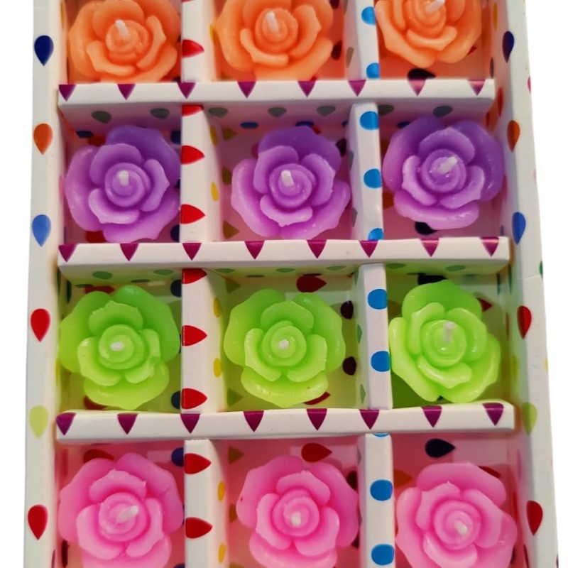 Floating Rose Decorative Designer Smokeless Floating Wax Candle with Fragrance- Red, Green, Blue, Pink (Set of 12) Floating Rose Decorative Designer Smokeless Floating Wax Candle with Fragrance- Red, Green, Blue, Pink (Set of 12)