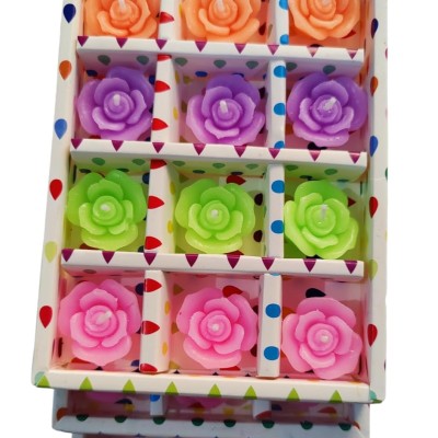 Floating Rose Decorative Designer Smokeless Floating Wax Candle with Fragrance- Red, Green, Blue, Pink (Set of 12) Floating Rose Decorative Designer Smokeless Floating Wax Candle with Fragrance- Red, Green, Blue, Pink (Set of 12)
