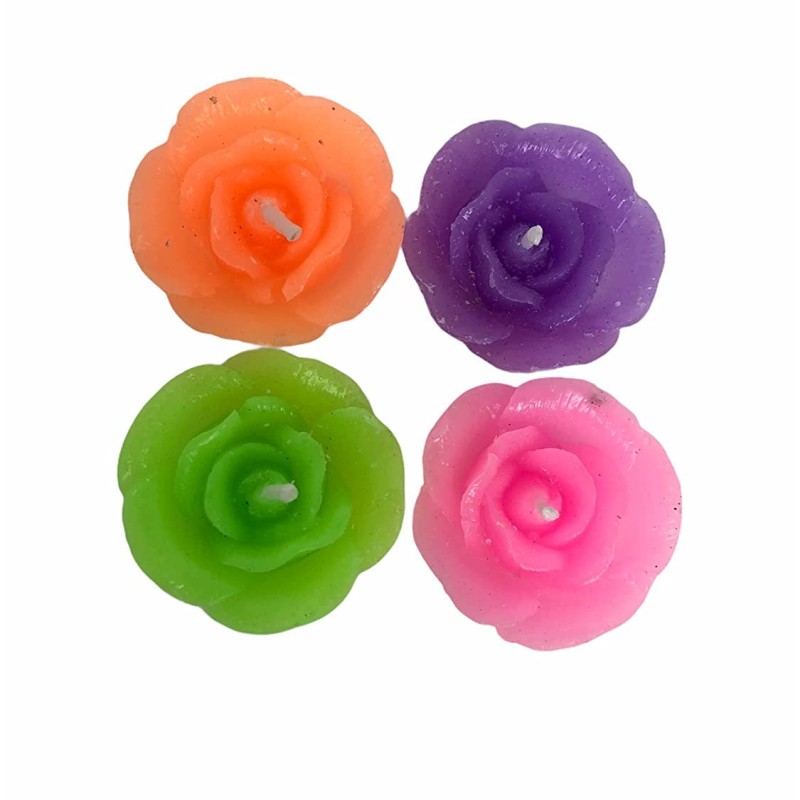 Floating Rose Decorative Designer Smokeless Floating Wax Candle with Fragrance- Red, Green, Blue, Pink (Set of 12) Floating Rose Decorative Designer Smokeless Floating Wax Candle with Fragrance- Red, Green, Blue, Pink (Set of 12)
