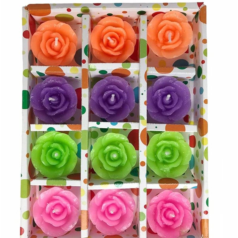Floating Rose Decorative Designer Smokeless Floating Wax Candle with Fragrance- Red, Green, Blue, Pink (Set of 12) Floating Rose Decorative Designer Smokeless Floating Wax Candle with Fragrance- Red, Green, Blue, Pink (Set of 12)