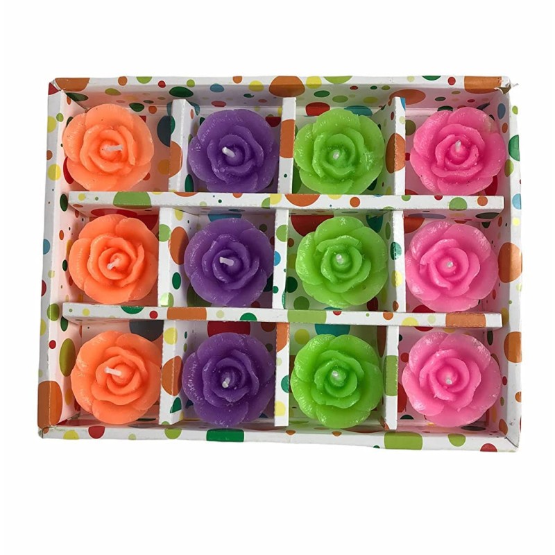 Floating Rose Decorative Designer Smokeless Floating Wax Candle with Fragrance- Red, Green, Blue, Pink (Set of 12) Floating Rose Decorative Designer Smokeless Floating Wax Candle with Fragrance- Red, Green, Blue, Pink (Set of 12)