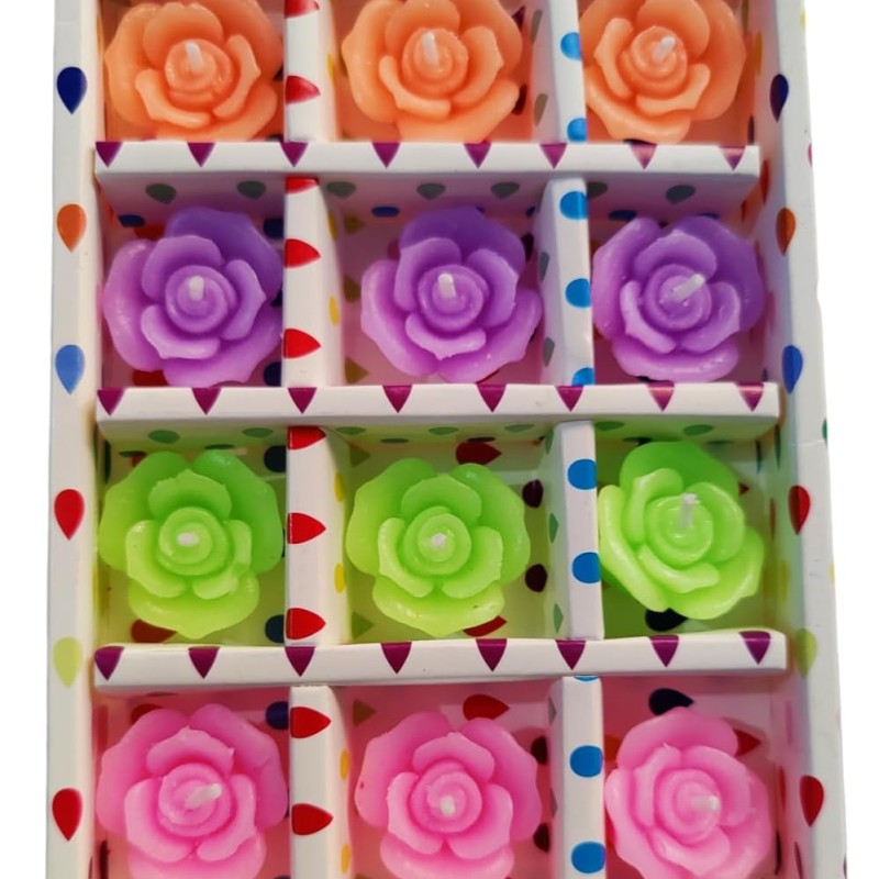 Floating Rose Decorative Designer Smokeless Floating Wax Candle with Fragrance- Red, Green, Blue, Pink (Set of 12) Floating Rose Decorative Designer Smokeless Floating Wax Candle with Fragrance- Red, Green, Blue, Pink (Set of 12)