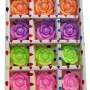 Floating Rose Decorative Designer Smokeless Floating Wax Candle with Fragrance- Red, Green, Blue, Pink (Set of 12)