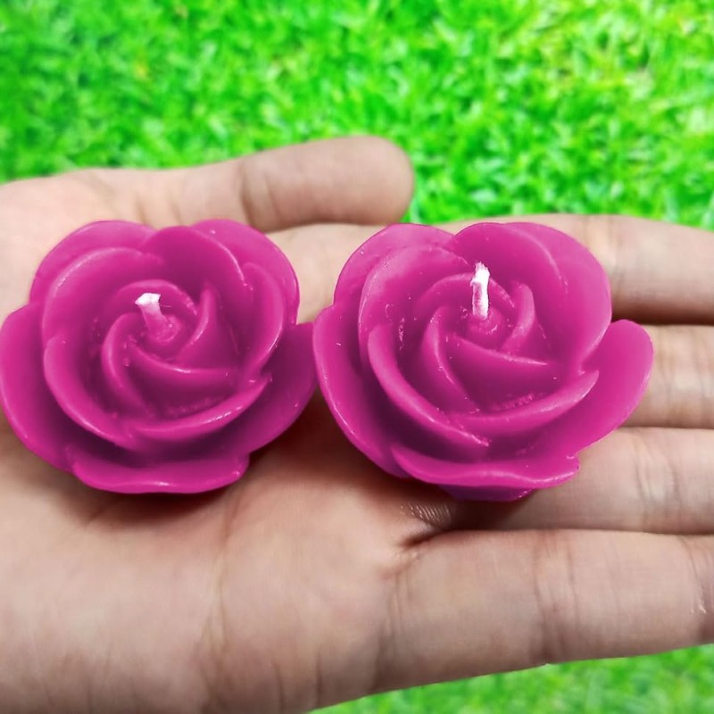 Wick-a-Roo Scented Candles For Home Decor, Rose Fragrance, Pillar Shape And Floating Combo, Red Color, Pack Of 10, 4 X 7 Centimeters - Wax Wick-a-Roo Scented Candles For Home Decor, Rose Fragrance, Pillar Shape And Floating Combo, Red Color, Pack Of 10, 4 X 7 Centimeters - Wax