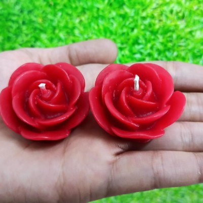 Wick-a-Roo Scented Candles For Home Decor, Rose Fragrance, Pillar Shape And Floating Combo, Red Color, Pack Of 10, 4 X 7 Centimeters - Wax Wick-a-Roo Scented Candles For Home Decor, Rose Fragrance, Pillar Shape And Floating Combo, Red Color, Pack Of 10, 4 X 7 Centimeters - Wax