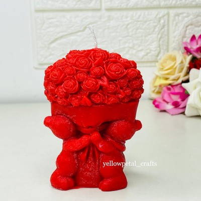 Yellow Petal Teddy with Bouquet Candle | Pink & White Color | Rose Scented | Valentine & Anniversary Gift | 100% Soy Wax 110gm (Pack of 1) Yellow Petal Teddy with Bouquet Candle | Pink & White Color | Rose Scented | Valentine & Anniversary Gift | 100% Soy Wax 110gm (Pack of 1)